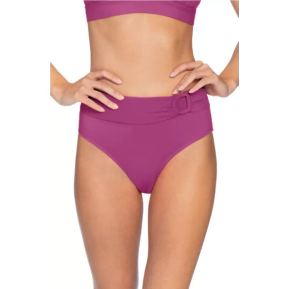 Robin Piccone NWOT L Orchid Kate High Waist Bikini Swim Bottoms